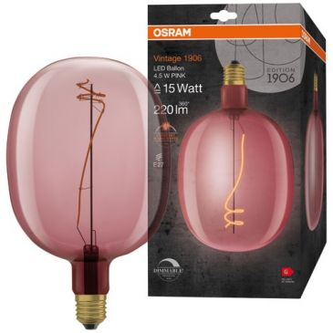 1906 ballon clair fil rose 4.5w e27 chaud