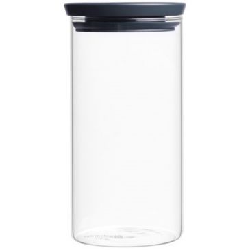 Bocal empilable en verre 1.1 L - Dark Grey