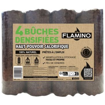 Bûches de bois densifié haut pouvoir calorifique x4 -ldd