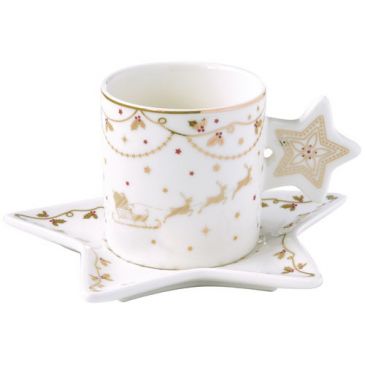 Coffret Tasse à thé 17,5 cl + sous-tasse - Christmas Lights