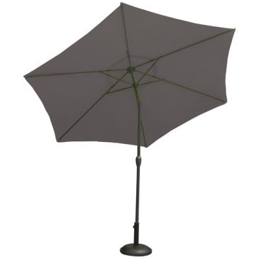 Parasol droit mat alu 38mm manivelle diam.300cm anthracite