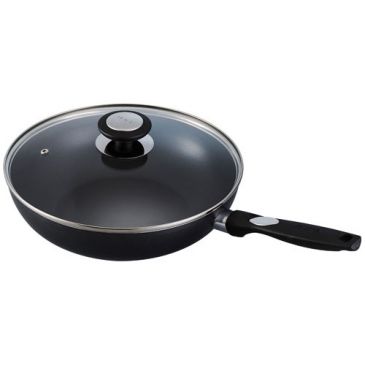 Poêle wok 28 cm avec couvercle - Pro Induc