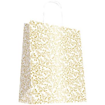 Sac cabas kraft blanc or 24x32cm